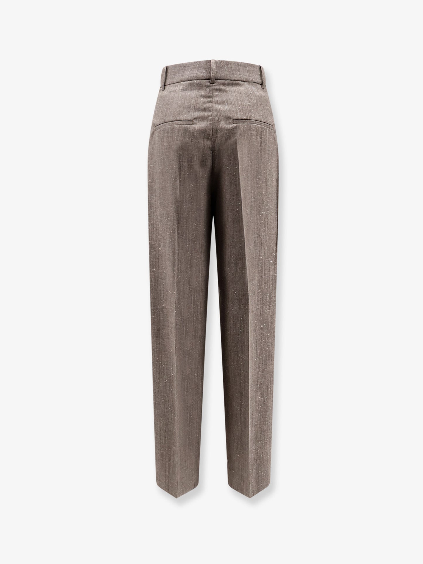Mélange wool and viscose trousers