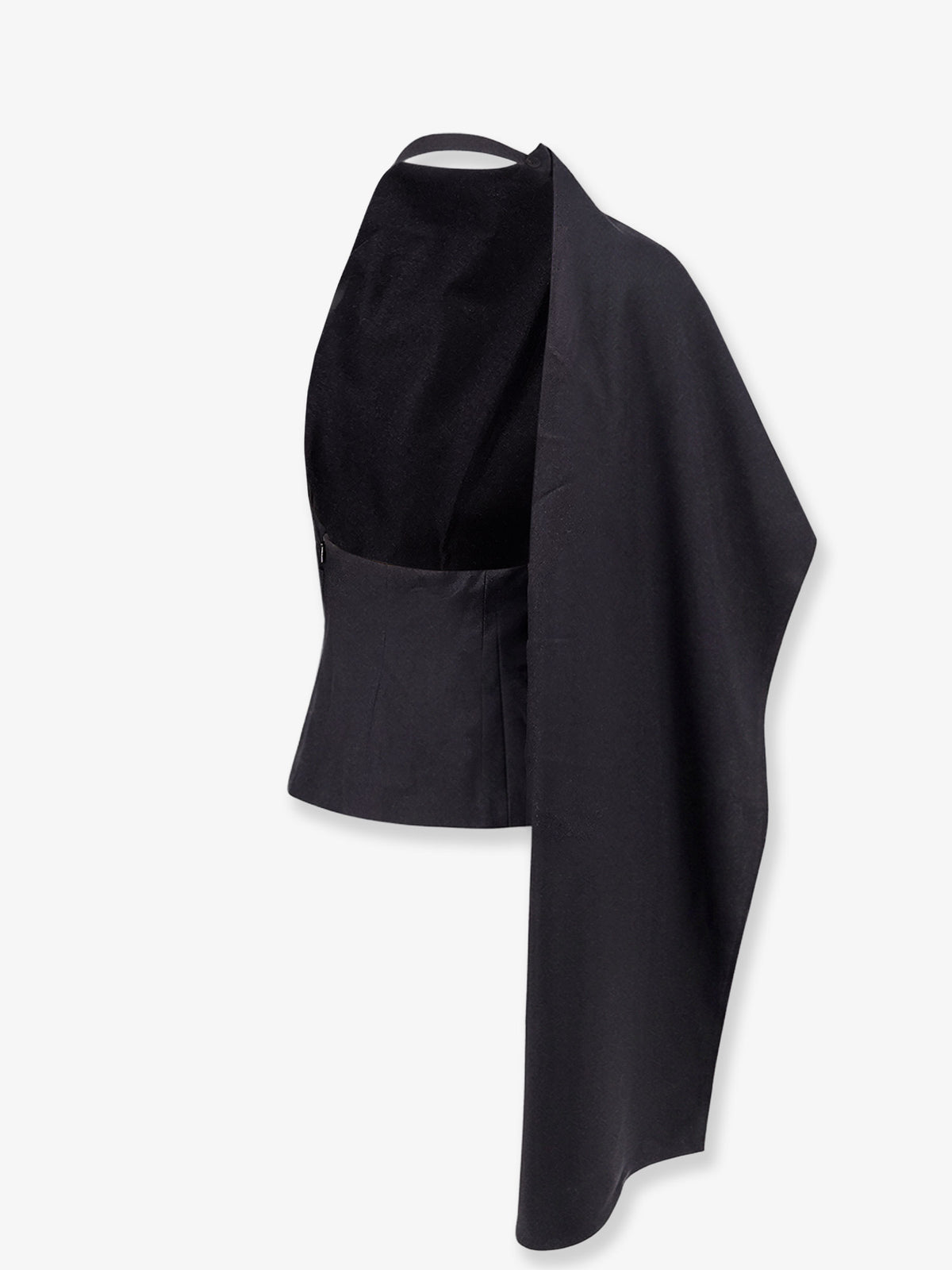 Draped wool top
