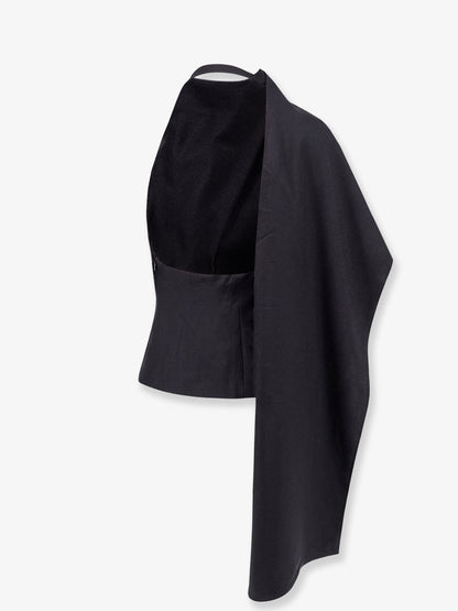 Draped wool top thumbnail