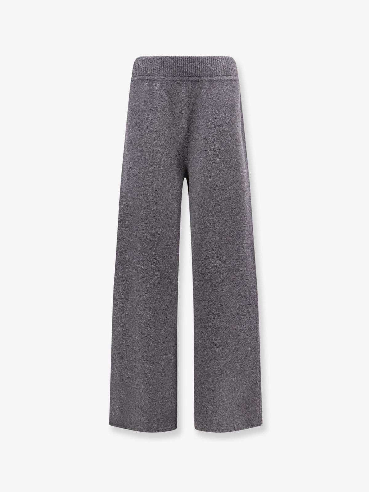 Melange knit trousers