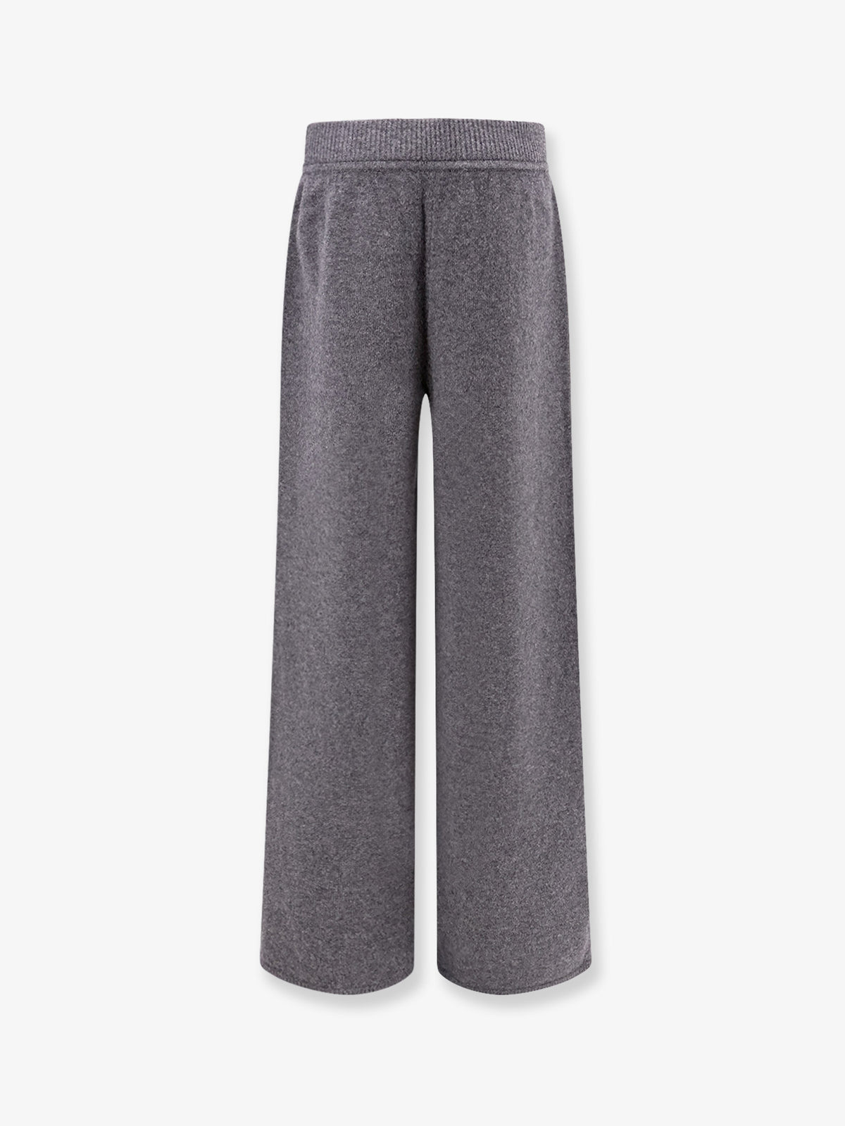 Melange knit trousers