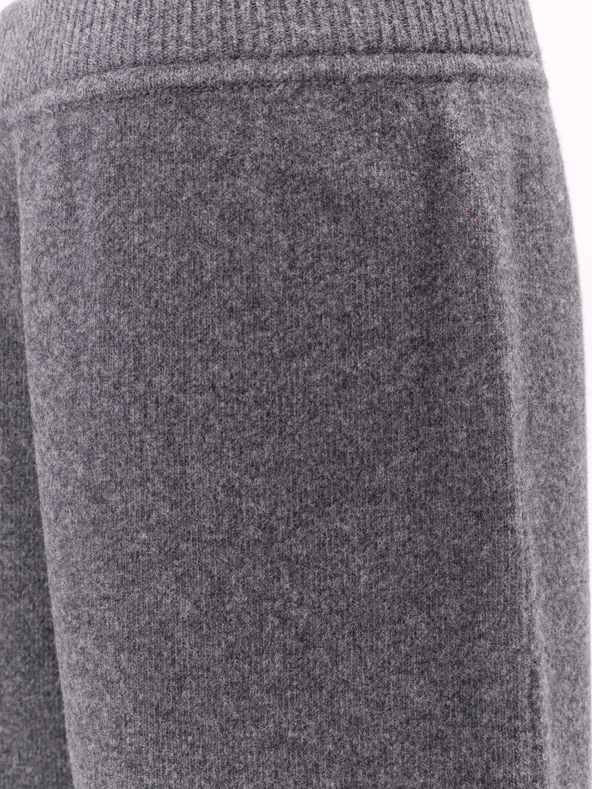 Melange knit trousers