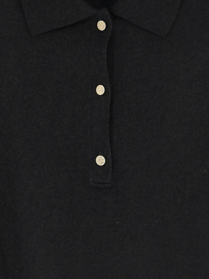 Smmpomposa cotton, silk, and cashmere polo shirt thumbnail