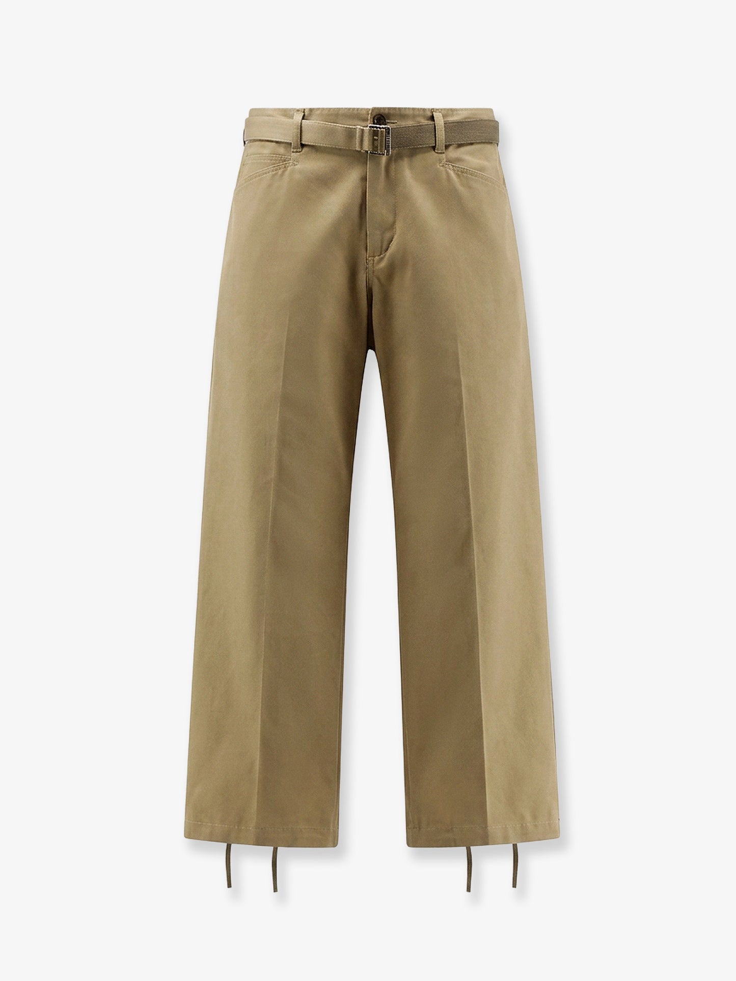 Cotton trousers with belt