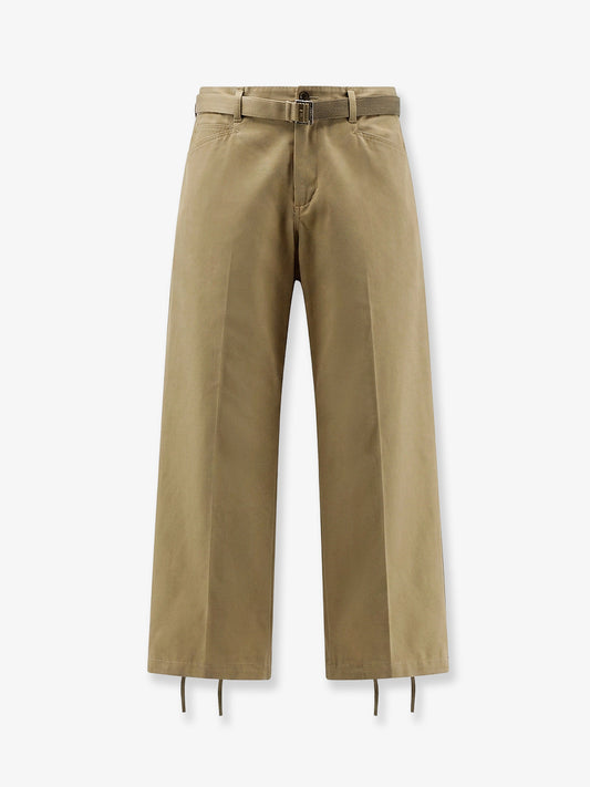 Cotton trousers with belt