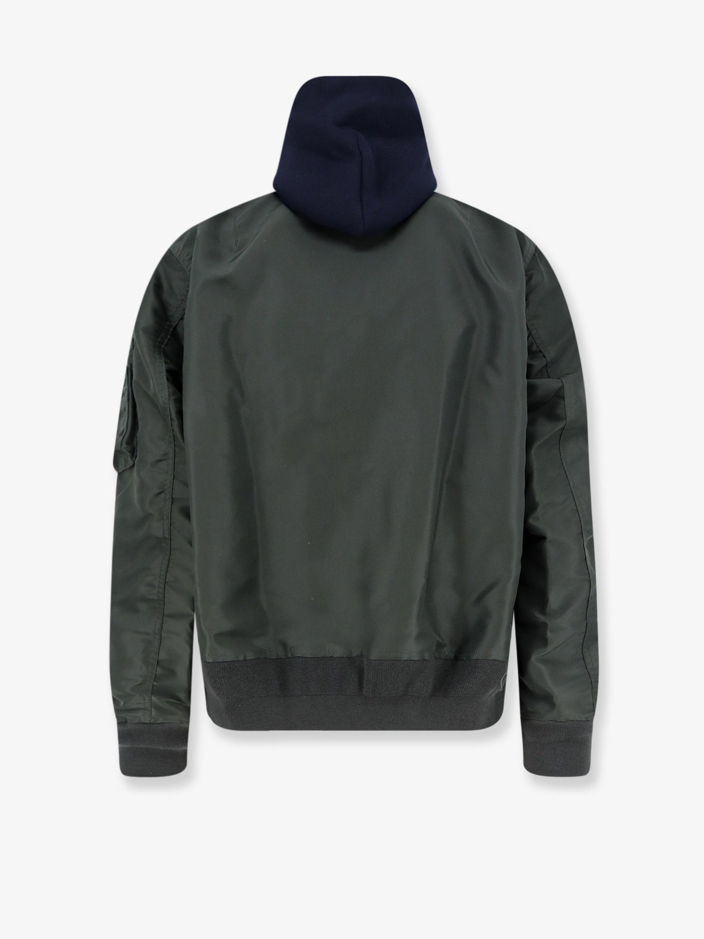 Cotton blend sweatshirt with nylon sleeves