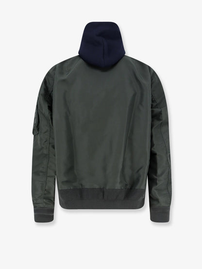 Cotton blend sweatshirt with nylon sleeves thumbnail