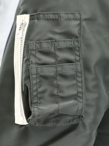 Cotton blend sweatshirt with nylon sleeves thumbnail
