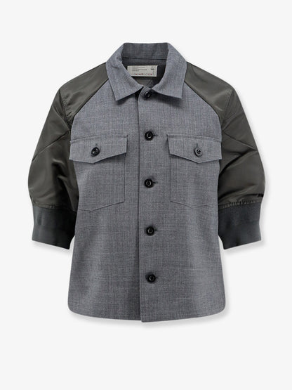 Wool shirt with nylon sleeves thumbnail