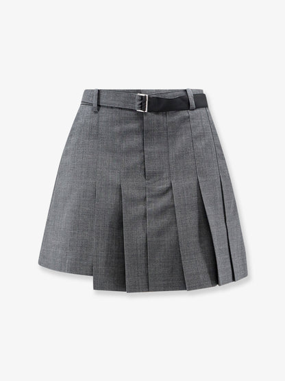 Pleated wool shorts thumbnail