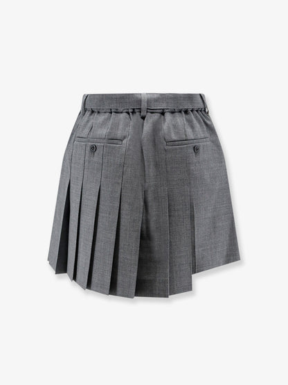 Pleated wool shorts thumbnail