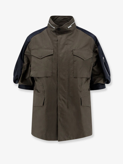 Canvas jacket with nylon sleeves thumbnail