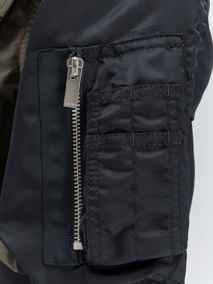 Canvas jacket with nylon sleeves thumbnail