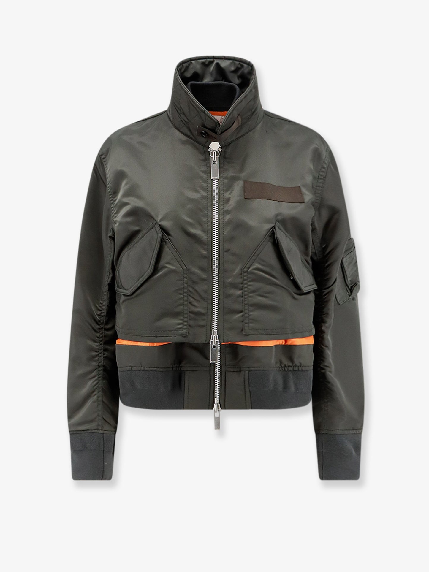 Cropped nylon jacket