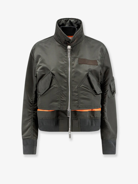 Cropped nylon jacket