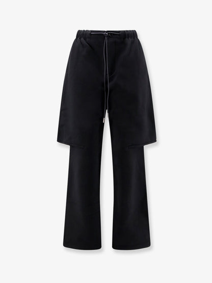 Cotton trousers with a layered trompe l'oeil design thumbnail