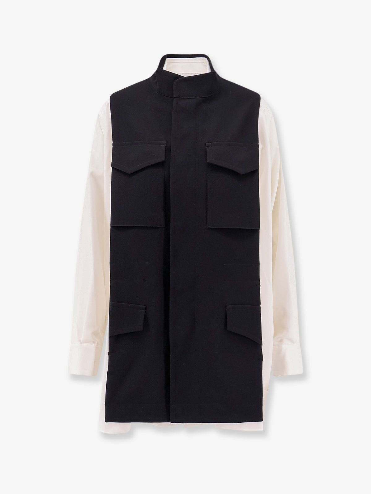 Bicolor shirt with pockets