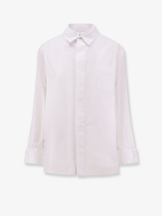 Poplin shirt with front panel