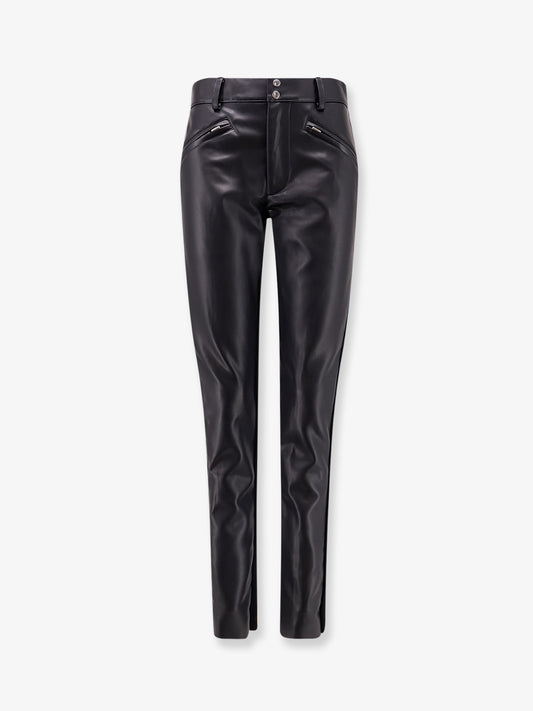 Faux leather trousers