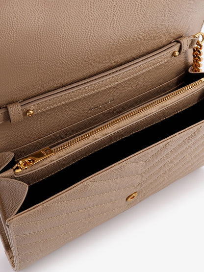 Leather crossbody bag with metal Cassandre logo thumbnail