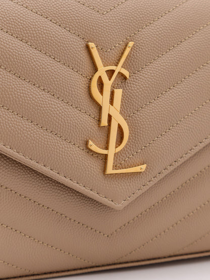 Leather crossbody bag with metal Cassandre logo thumbnail