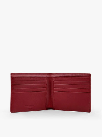 Patent leather wallet with engraved logo on the front thumbnail