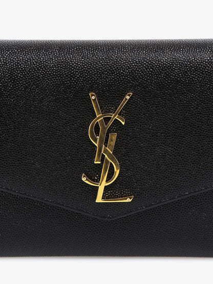 Leather crossbody bag with metal Cassandre logo thumbnail