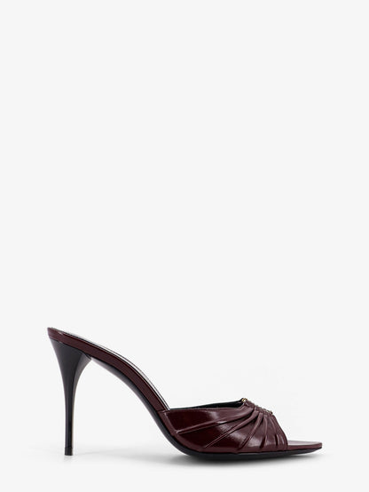 Babylone 90 bordeaux leather sandals thumbnail