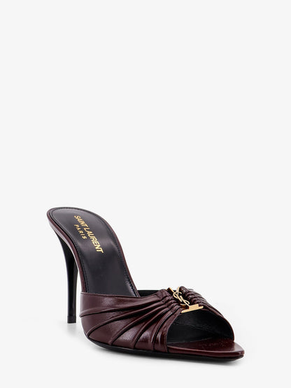 Babylone 90 bordeaux leather sandals thumbnail