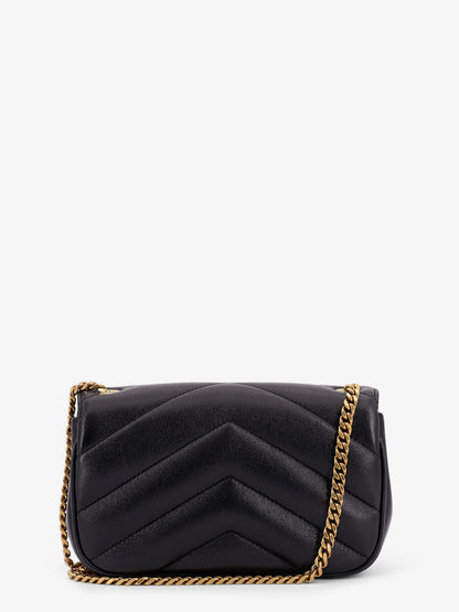 Borsa a spalla Loulou Mini in pelle con impunture Chevron thumbnail