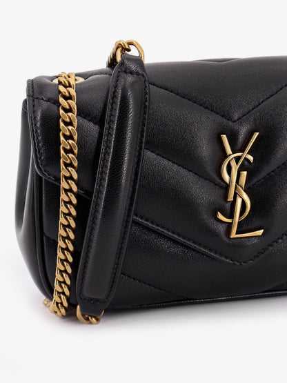 Borsa a spalla Loulou Mini in pelle con impunture Chevron thumbnail