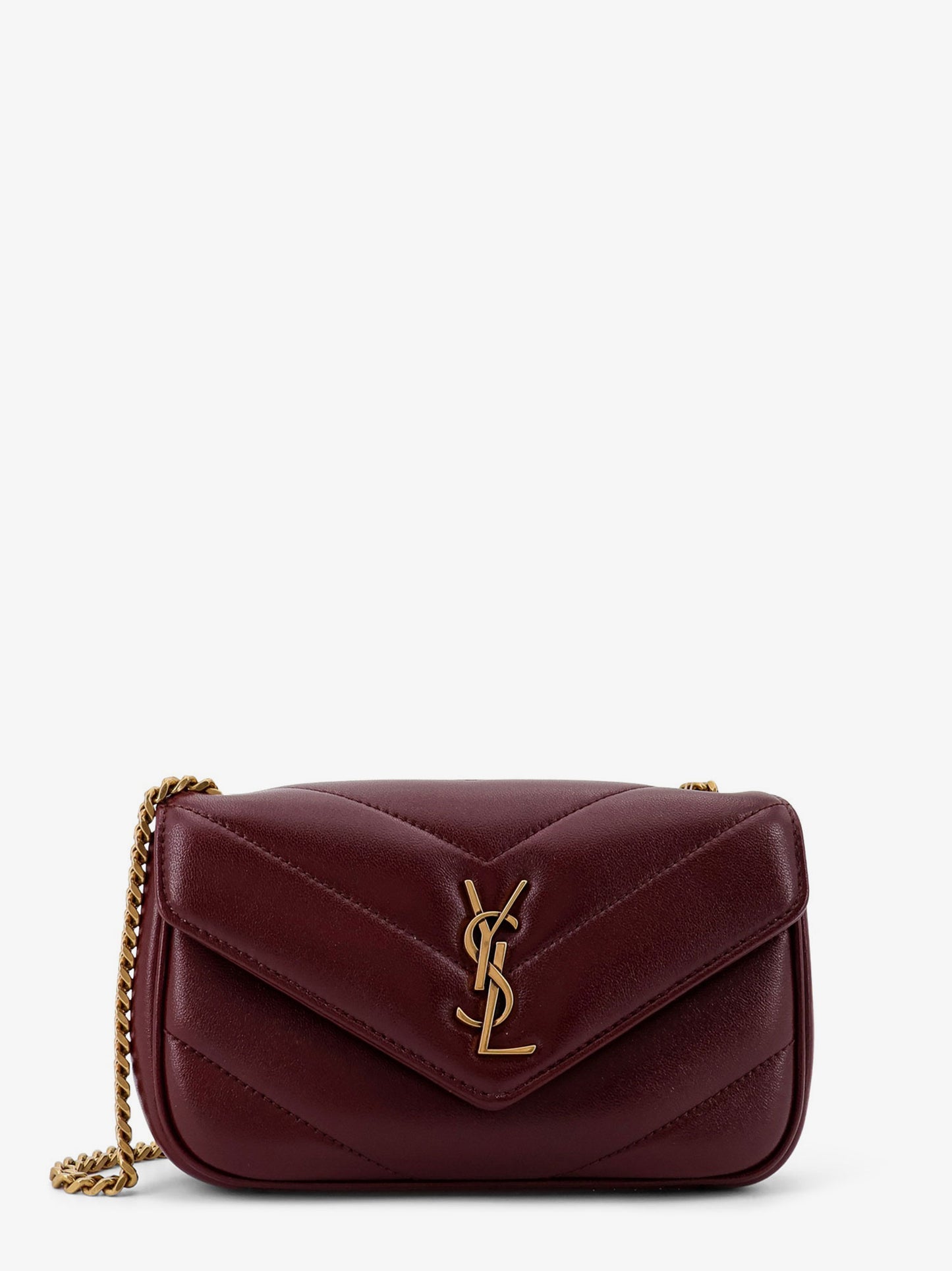 Borsa a tracolla Loulou Mini con impunture Chevron