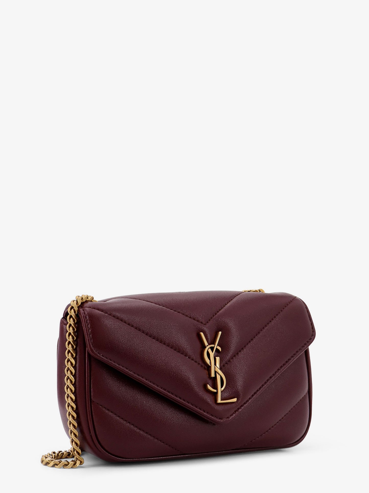 Borsa a tracolla Loulou Mini con impunture Chevron
