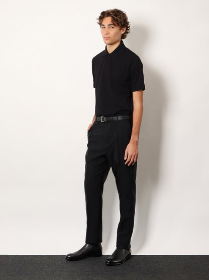 Cotton blend polo shirt with Cassandre embroidery thumbnail