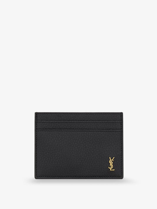 Tiny Cassandre textured leather card holder