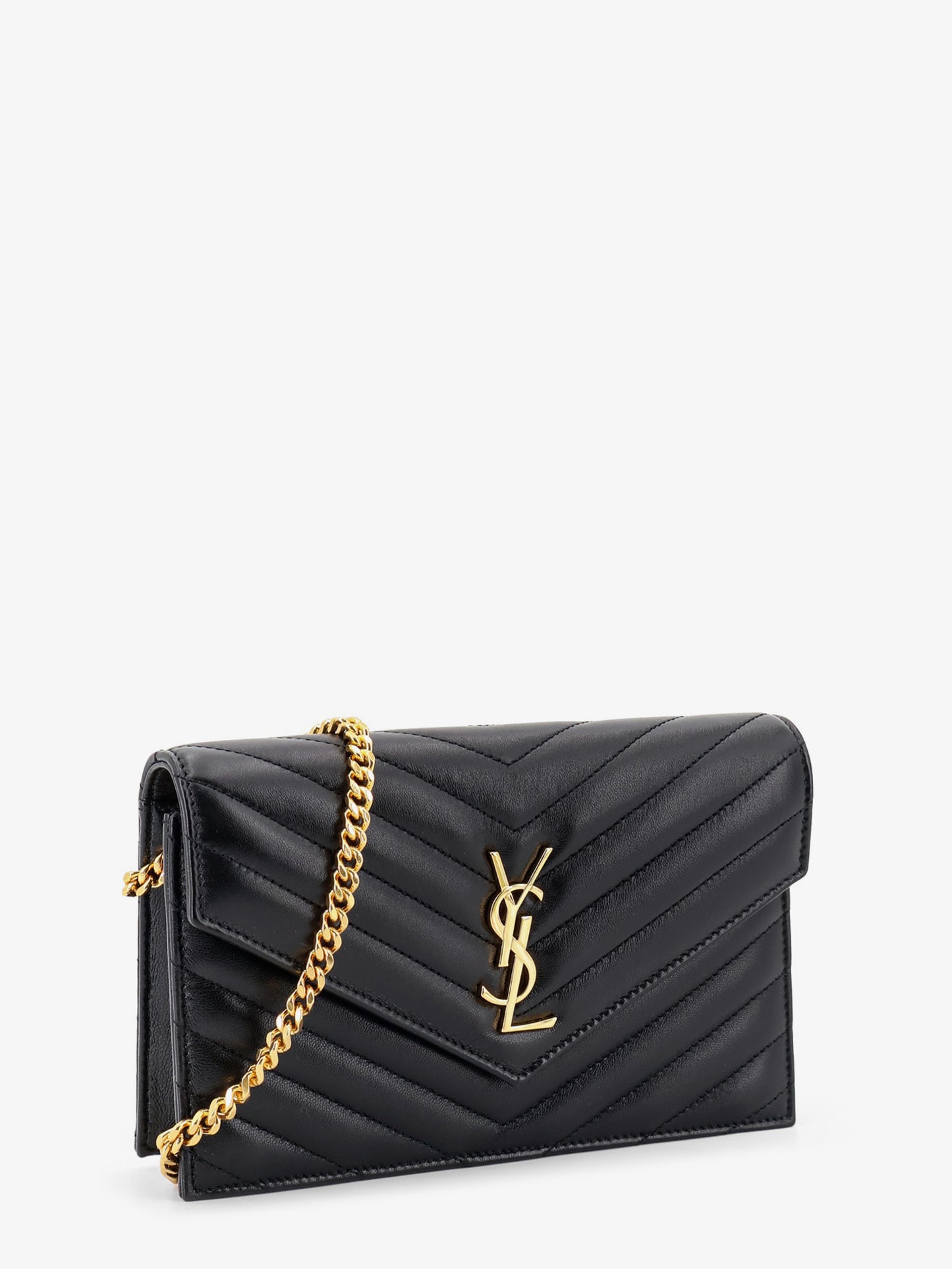 Borsa a tracolla in pelle con logo Cassandra in metallo