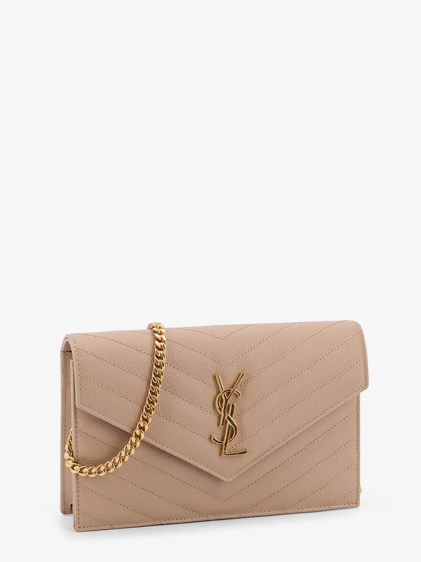 Leather shoulder bag with metal Cassandre logo