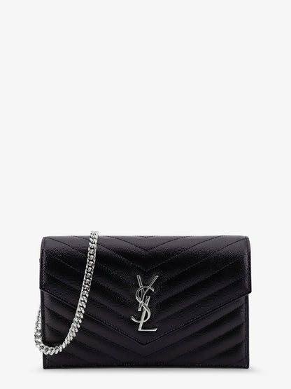 Envelope leather wallet crossbody bag with chain shoulder strap thumbnail