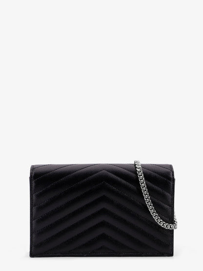 Envelope leather wallet crossbody bag with chain shoulder strap thumbnail