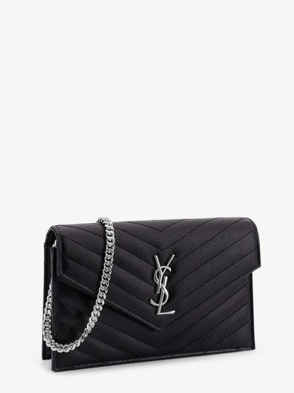 Envelope leather wallet crossbody bag with chain shoulder strap thumbnail