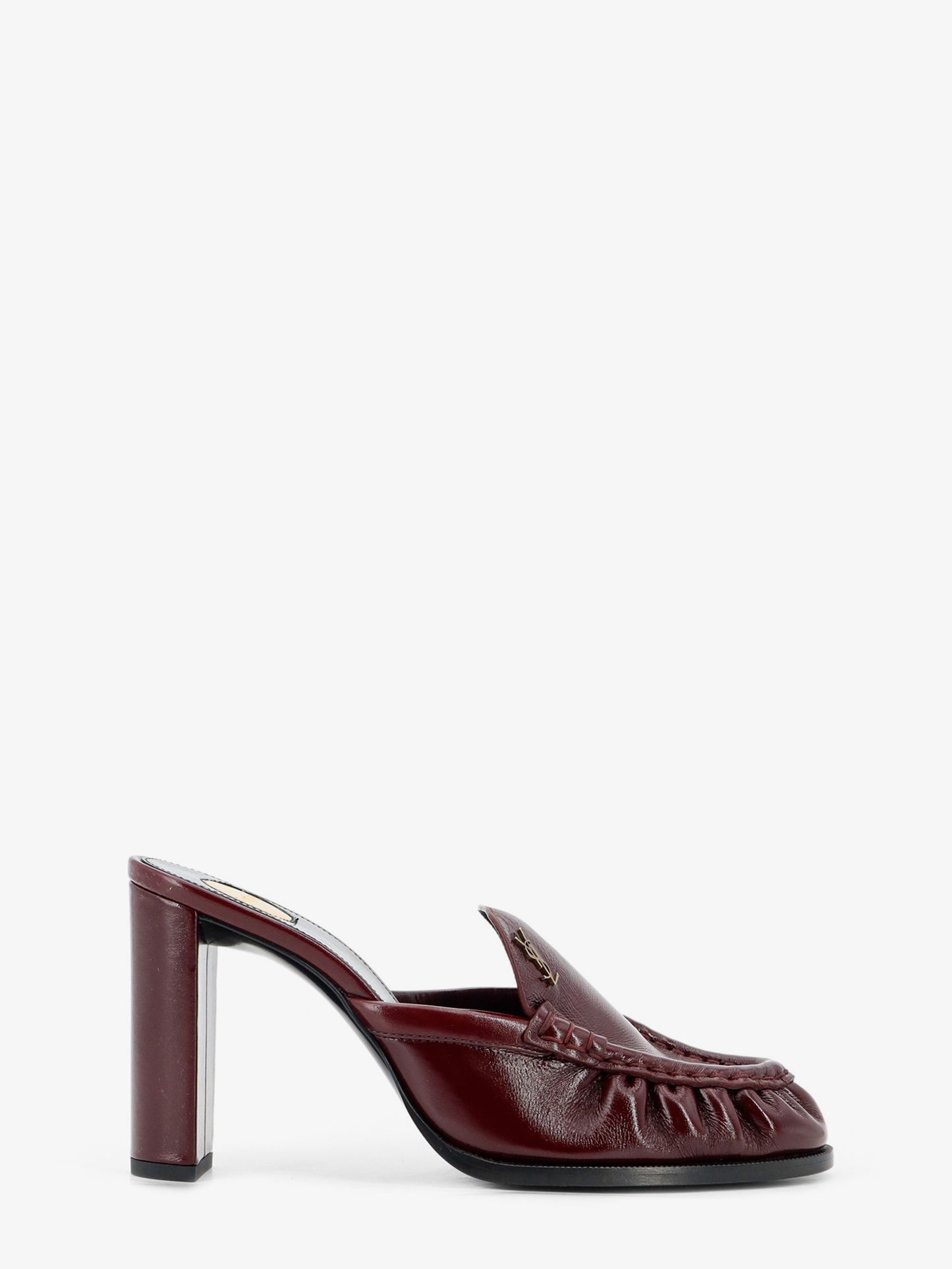 Le Loafer leather sandals with metal Cassandre logo