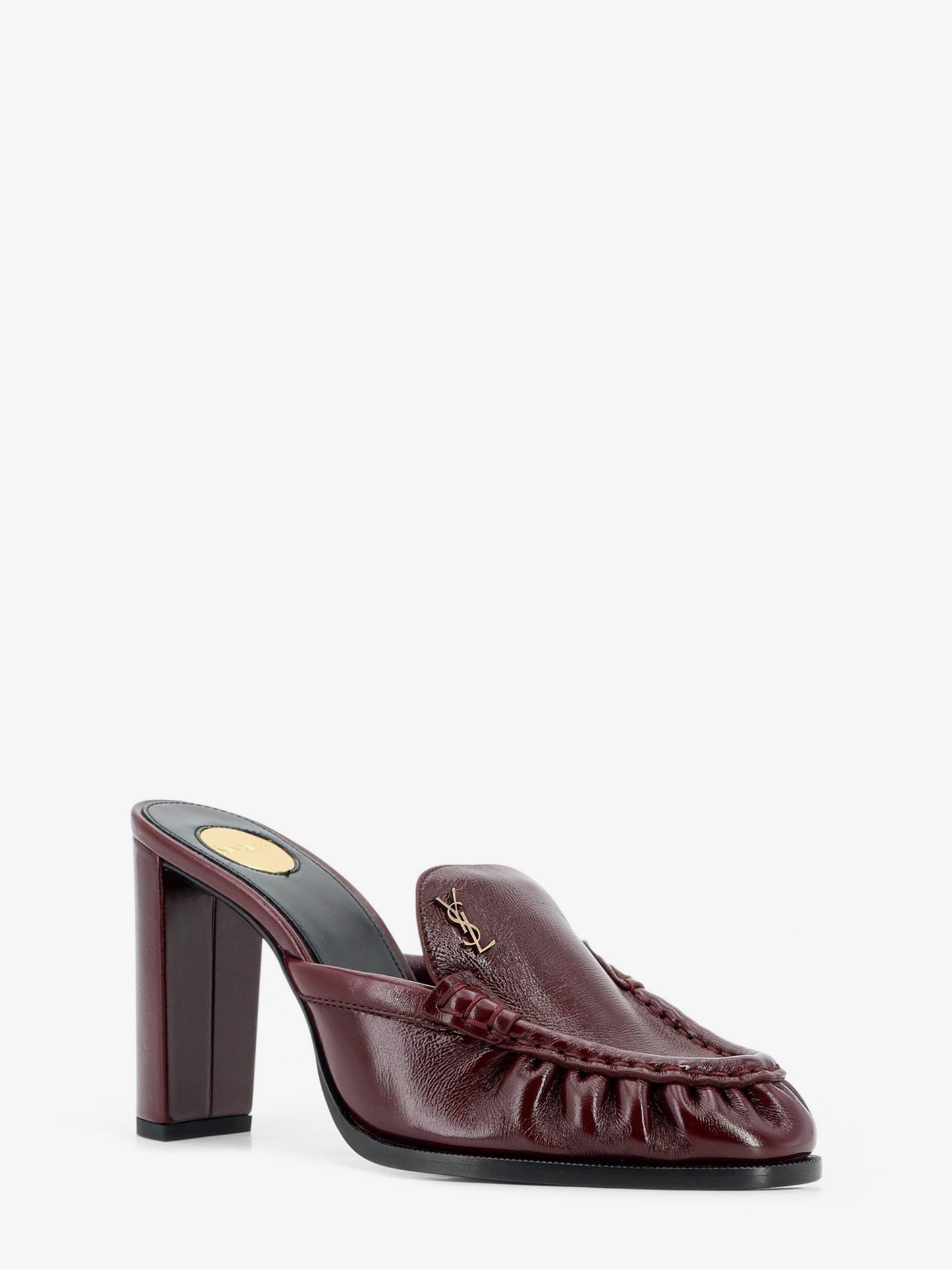 Le Loafer leather sandals with metal Cassandre logo