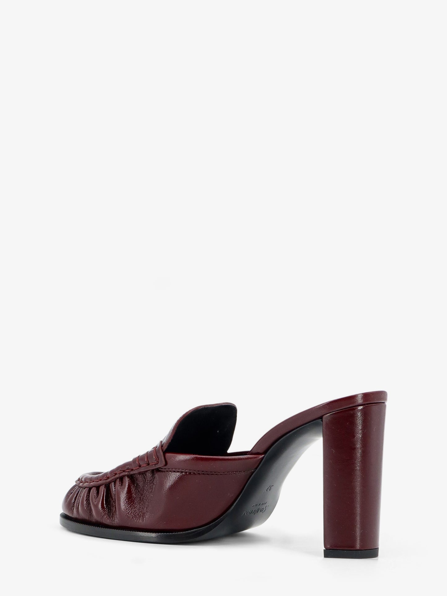 Le Loafer leather sandals with metal Cassandre logo