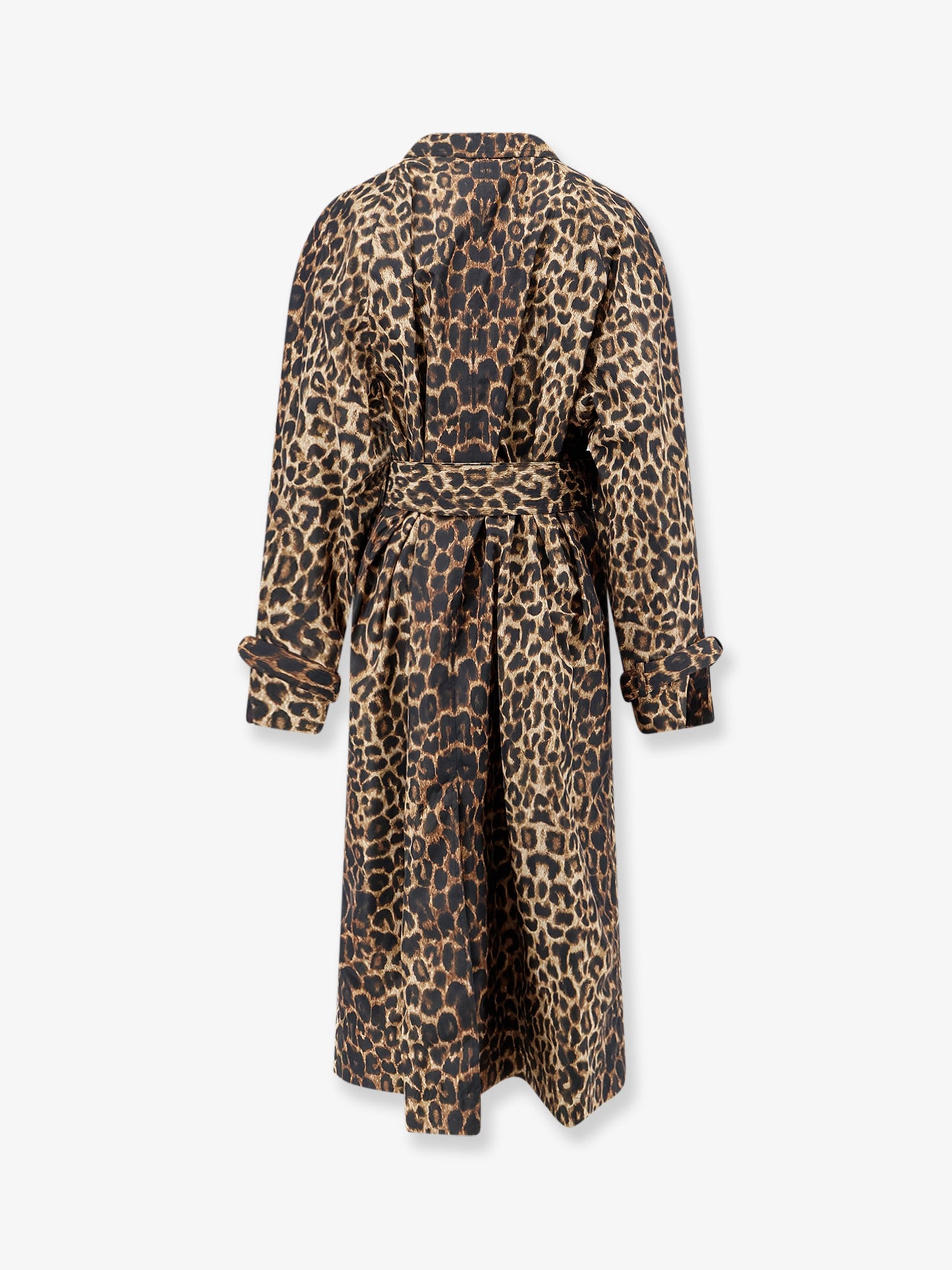 Nylon trench with animal print