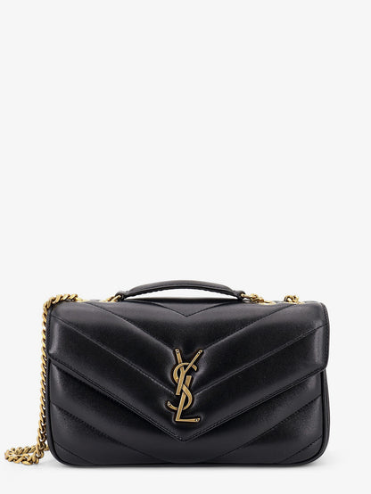 Borsa a tracolla Loulou in pelle con logo Cassandre in metallo thumbnail