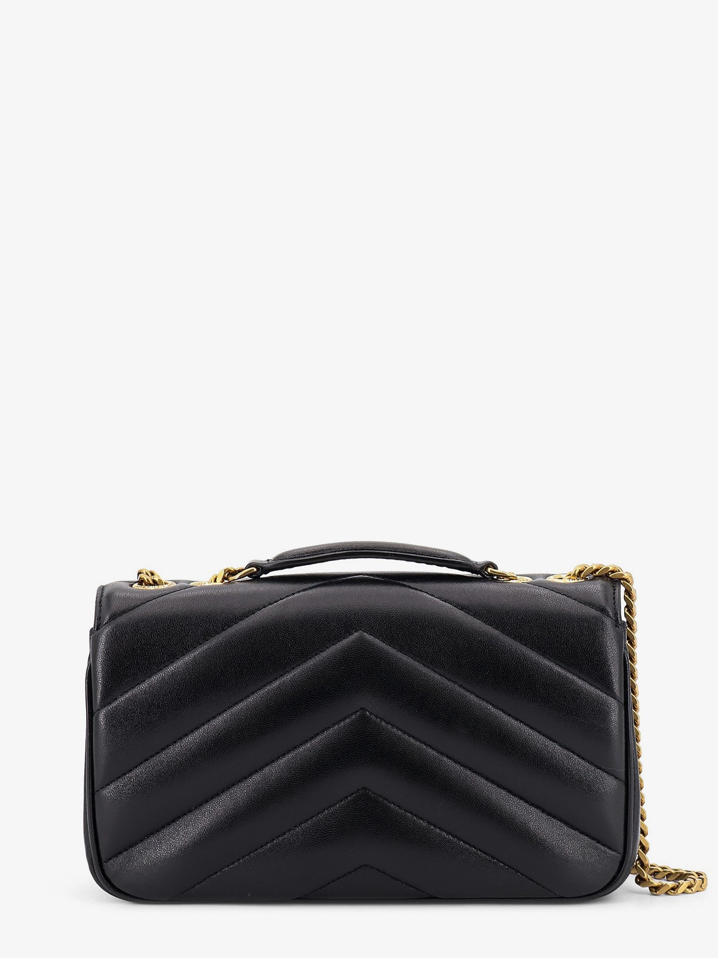 Borsa a tracolla Loulou in pelle con logo Cassandre in metallo