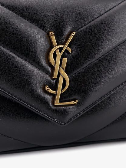 Borsa a tracolla Loulou in pelle con logo Cassandre in metallo thumbnail