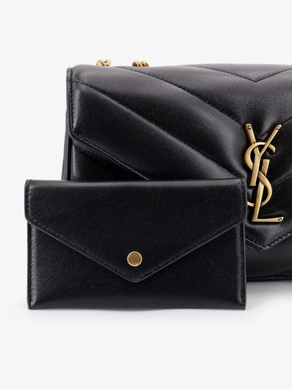Borsa a tracolla Loulou in pelle con logo Cassandre in metallo thumbnail