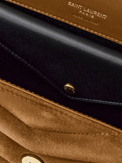 Loulou leather shoulder bag with metal Cassandre logo thumbnail