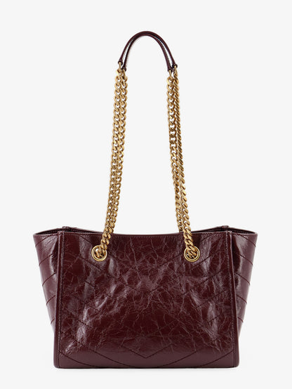 Niki vintage-effect leather shopping bag thumbnail